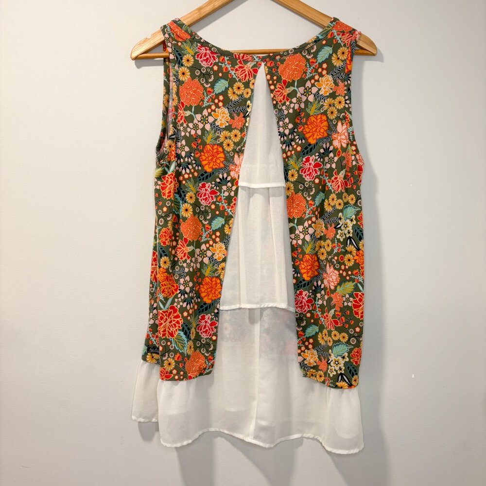 Matilda Jane Floral Peplum Top Size Large - Picture 3 of 8